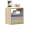 Gossi comoda tv de perete cu lumini led, stejar sonoma, 41x31x45 cm