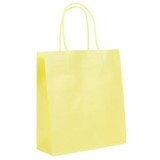 Sacosa cadou din hartie kraft galbena, 18x8x20cm, CMCLASS