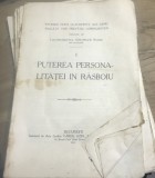 CRT15DE IncompletaCarte Veche Militara 1915 Clausewitz / Antique WWI Book Romania - Puterea personalitatii in rasboiu Carol Gobl Rara