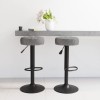 VidaXL Scaune de bar, 2 buc., gri &icirc;nchis, catifea 332996