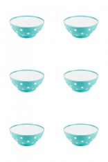 Set boluri, 6 piese, 350 ml, Plastic, Verde