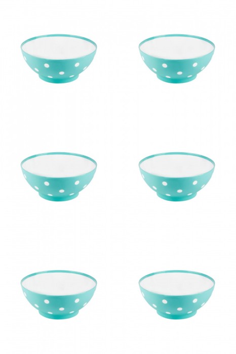 Set boluri, 6 piese, 350 ml, Plastic, Verde