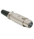 Mufa XLR 3 poli mama executie tata cu protectie cablu, Oem