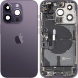 Capac Baterie Apple iPhone 14 Pro, Cu Carcasa Mijloc, Full Parts, Mov (Deep Purple), Swap