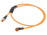 Cablu LUMBERG AUTOMATION RST 4-RKWT/LED R 4-1006/1M pentru senzori și automatizări, izolație PUR, 1m, 4 pini