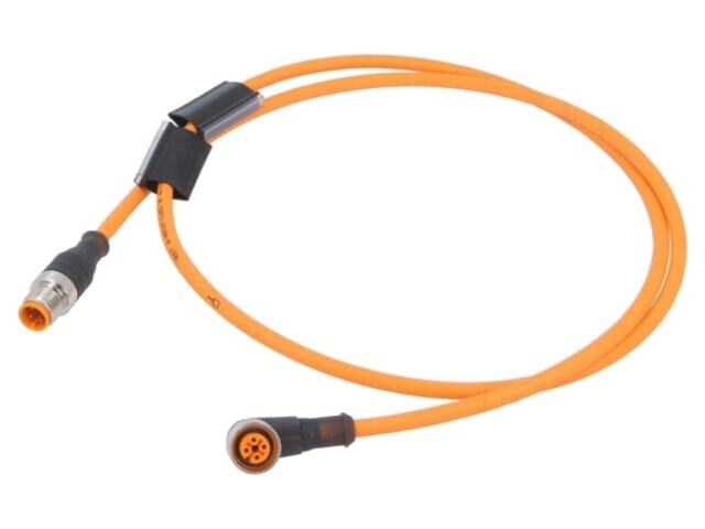 Cablu LUMBERG AUTOMATION RST 4-RKWT/LED R 4-1006/1M pentru senzori și automatizări, izolație PUR, 1m, 4 pini