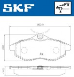 Set placute frana fata SKF VKBP80041
