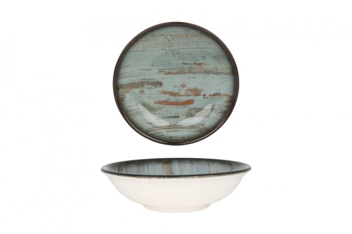 Bonna Farfurie ad&acirc;ncă - Madera - Porţelan - 13 cm (220cc) - set de 6