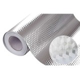 Folie Aluminiu Autoadeziva Mobilier Bucatarie 60x300cm, Rezistenta Ulei si Temperatura