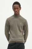 G-Star pulover de l&acirc;nă bărbați, culoarea verde, light, cu guler, D25175-D847