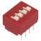 Comutator DIP-SWITCH 4 Secțiuni OFF-ON 0,025A/25VDC