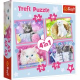 Puzzle Trefl 4In1 Pisicutele Dragalase