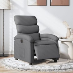 vidaXL Fotoliu rabatabil electric, gri &icirc;nchis, material textil 3203955