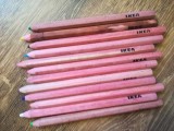 Lot 12 creioane color groase IKEA vintage , instrumente scris colectie