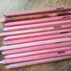 Lot 12 creioane color groase IKEA vintage , instrumente scris colectie