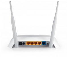 Router 4g wireless tp-link tl-mr3420 1xwan 10/100 4xlan 10/100 2 antene fixe 5dbi n300 3g/4g foto