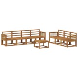 vidaXL Set de canapele de exterior 8 pcs natural Lemn Solid de Acacia 3385055