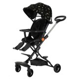 Carucior Sport Pliabil KD-2012 Reversibil 360&deg; pentru copii, 6&ndash;36 luni, negru