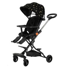 Carucior Sport Pliabil KD-2012 Reversibil 360&deg; pentru copii, 6&ndash;36 luni, negru