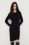 Marc O&#039;Polo rochie din lana culoarea negru, mini, evazati