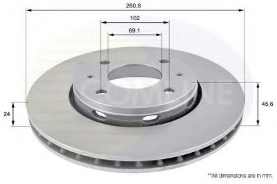 Disc frana VOLVO V40 Combi (VW) (1995 - 2004) COMLINE ADC0352V foto