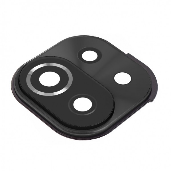 Geam Camera Spate Xiaomi Mi 11 Lite 5G / 11 Lite, cu Rama, Negru