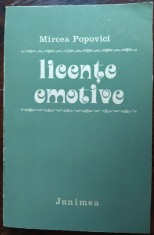 MIRCEA POPOVICI - LICENTE EMOTIVE (VERSURI, editia princeps - 1987)