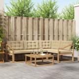 vidaXL Set de canapele de exterior 5 pcs Alb și Bej 79 x 79 x 37 cm 3388671