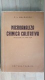 Microanaliza chimica calitativa- C.L.Malearov
