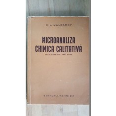 Microanaliza chimica calitativa- C.L.Malearov
