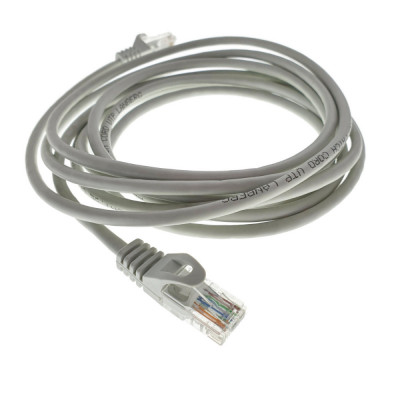 Cablu UTP, Lanberg 42250, cat.5e, mufat 2xRJ45, lungime 3m, AWG 26, 100 MHz, de legatura retea, ethernet, gri foto