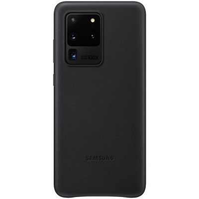 Husa Piele Samsung Galaxy S20 Ultra G988 / Samsung Galaxy S20 Ultra 5G G988, Leather Cover, Neagra EF-VG988LBEGEU foto