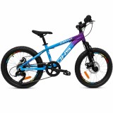 Bicicleta copii DHS Terrana 20 inch, aluminiu, 6 viteze, albastru-violet