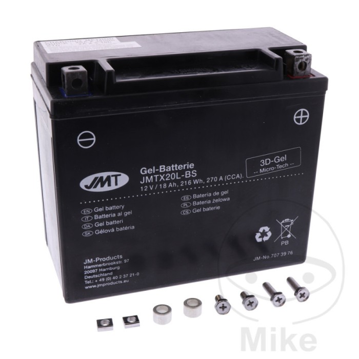 MBS Baterie moto cu gel 12V18AH / YTX20L-BS / JMT, Cod Produs: 7073976MA