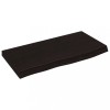 Blat de baie, maro inchis, 60x30x(2-4) cm, lemn masiv tratat