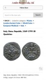 Quattrino Italia Siena (1369-1799) Argint - Moneda Veche Italia