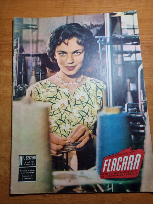 revista flacara 8 augus 1959-spitalul din piatra neamt,bicaz
