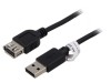 Cablu USB 2.0 A-A 3m negru cu PVC, Goobay