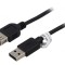 Cablu USB 2.0 A-A 3m negru cu PVC