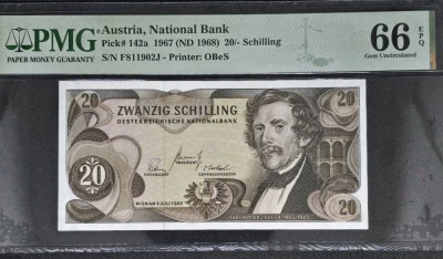 Austria 20 Schilling PMG 66 foto