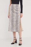 Abercrombie &amp; Fitch fusta culoarea bej, midi, drept