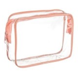 Portfard Transparent Roz Nude pentru Organizarea Cosmeticei, CMCLASS
