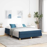 Cumpara ieftin Pat cu arcuri cu saltea albastru 160 x 200 cm tesatura