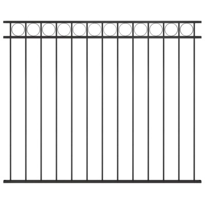 Gossi panou de gard, negru, 1,7 x 1,5 m, otel foto