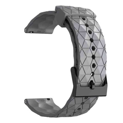 Curea din silicon compatibila cu Fitbit Versa, Telescoape QR, 22mm, Pewter Gray foto