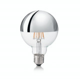 Sursa luminoasa E27 08W GLOBO D095 CROMO 3000K, Ideal Lux