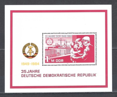 D.D.R.1984 35 ani Republica Democrata-Bl. SD.509 foto