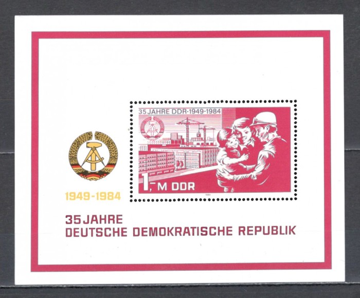 D.D.R.1984 35 ani Republica Democrata-Bl. SD.509