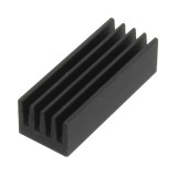 Radiator extrudat, aluminiu, 21x8mm, negru, FISCHER ELEKTRONIK, ICKSMDF21SA, T136910