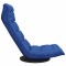Scaun de podea pivotant, albastru, material textil - 4
